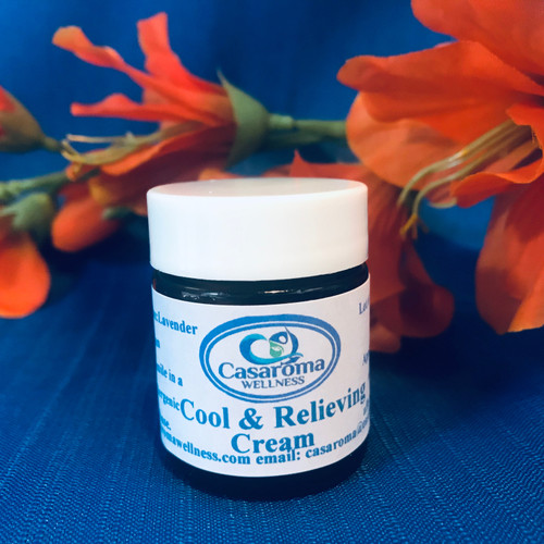 This Cool and Relieving Cream is a blend of Lavender and Roman Chamomile essential oils. It has a soft floral yet earthy, sweet scent. This is a superb product to help the feeling of overused muscles or joints.