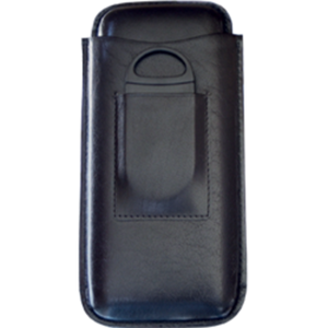 Big Easy Three-Cigar Case With Cutter (Black) Big Easy Three-Cigar Case With Cutter (Black)