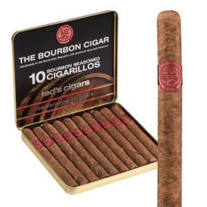 Ted's Seasoned Cigar Bourbon Cigarillo/10pk Tin Ted's Seasoned Cigar Bourbon Cigarillo/10pk Tin