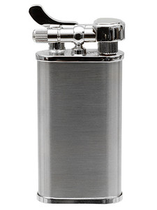 Kiribi Kabuto Silver Satin Pipe Lighter