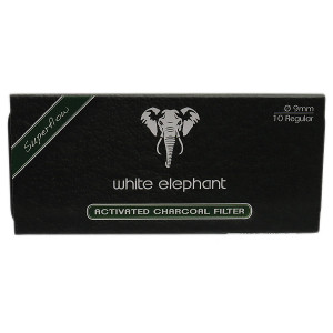 White Elephant 9mm Charcoal Filters/10 Pack White Elephant 9mm Charcoal Filters/10 Pack