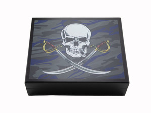 Humidor Supreme Jolly Roger/Blue Camo (20 Ct) Humidor Supreme Jolly Roger/Blue Camo (20 Ct)