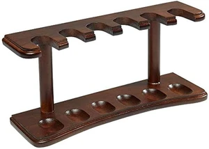 Woodmere 6 Pipe Straight Open Rack/Walnut