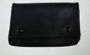 Padded Roll-Up Leather Pouch/Black Padded Roll-Up Leather Pouch/Black