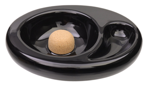 Chacom Ceramic 1 Pipe Ashtray/Black