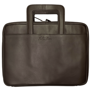 La Rocca 5 Pipe Leather Briefcase/Brown