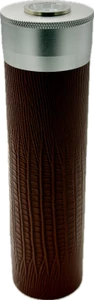 Cigar Tube With Hygrometer Lizard Finish/Brown