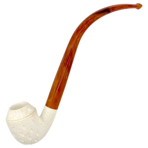 Servi Meerschaum Churchwarden Bent Bulldog Lattice/6mm (w/Case)