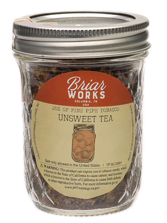 Briar Works Unsweet Tea Pipe Tobacco/2oz Mason Jar