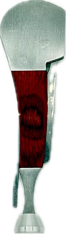 Pipe Shaped Pipe Knife Tamper w/Wood Grip