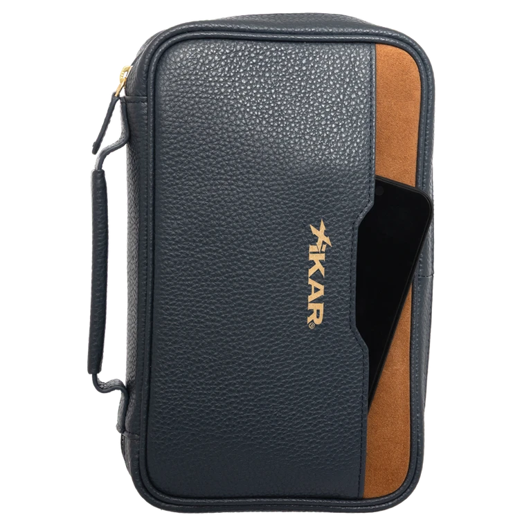 Xikar Sentinel Leather Cigar Case/Blue
