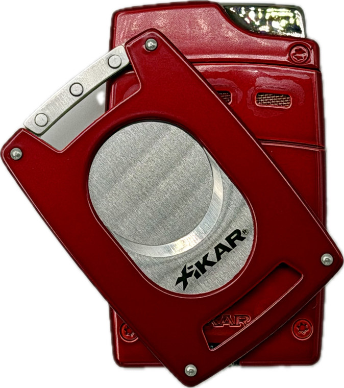 Xikar Ultra Lighter and Cutter Combo/Red