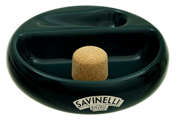 Savinelli Ceramic Ashtray Pipe Knocker 1 Pipe/Green