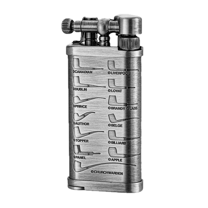 IM Corona Old Boy Pipe Lighter/Antique Silver Pipe-Design