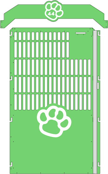 Lime-white Gator Kennels Gate example