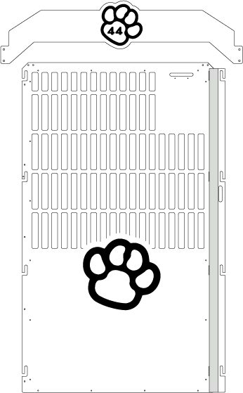 White-Black Gator Kennels Gate example