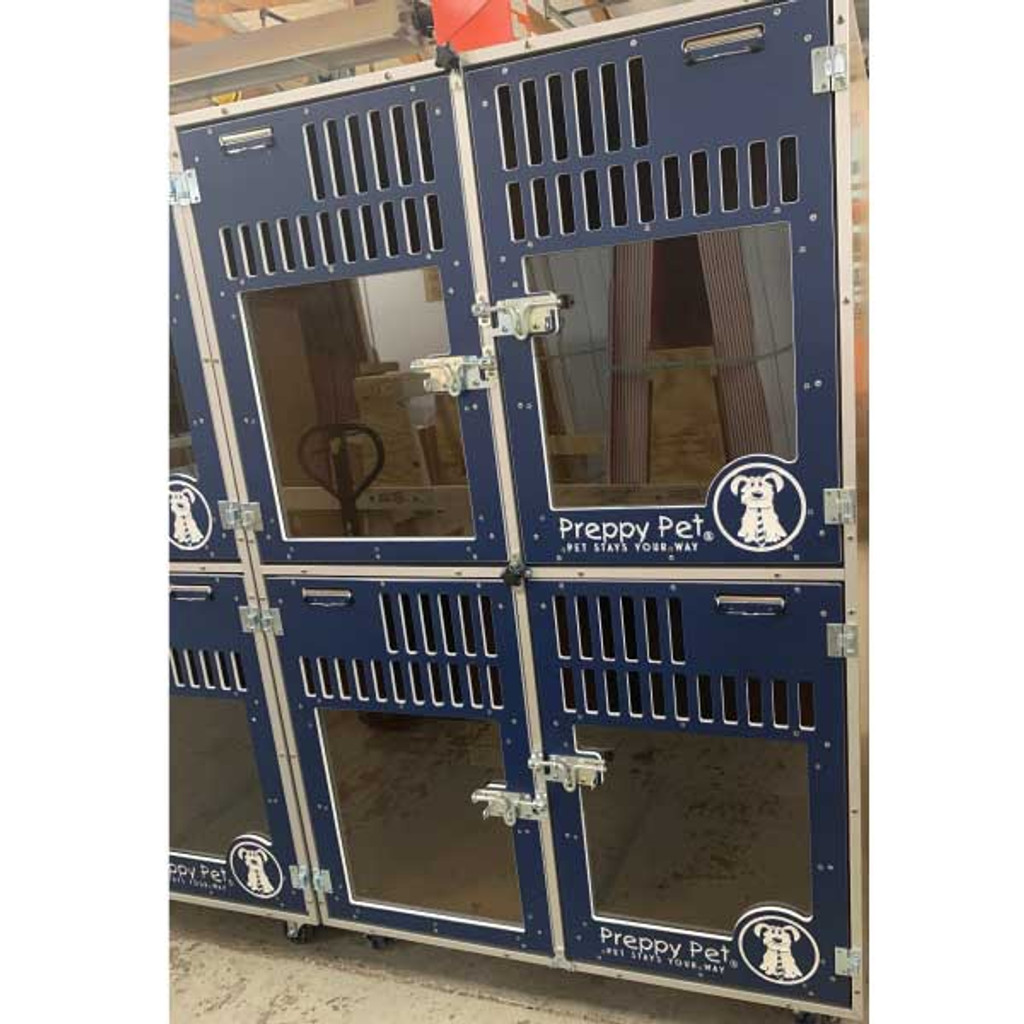 Preppy Pet's Gator Kennels Double Stack for Boarding.