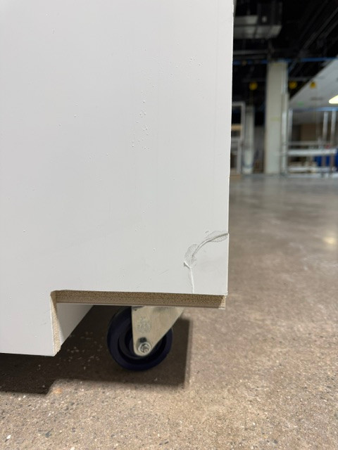 View of damage to the left side of double stacked unit. (only damage on the unit)