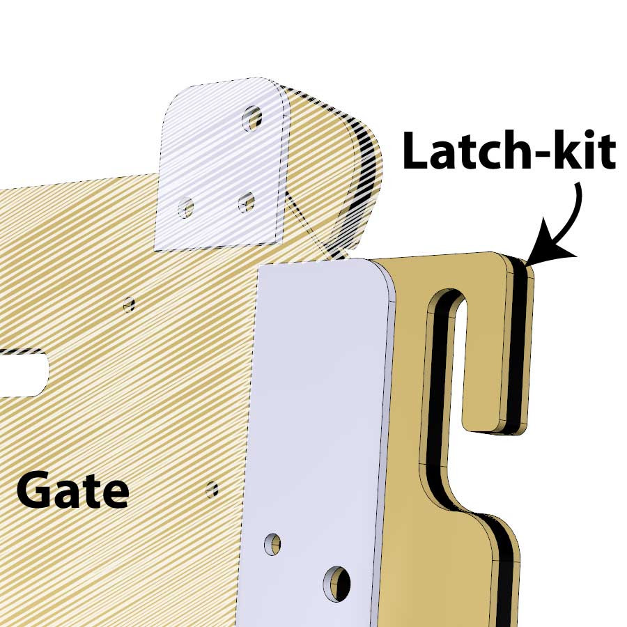 Dog Kennel Gate Latchkit Replacement Parts Gator Kennels