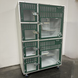 Cat Hotel Unit with forest green, glass doors