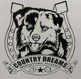 Country Dream Miniature Aussies Custom Logo Engraved on Gator Kennels Grey Gate Country Dream Miniature Aussies Custom Logo Engraved on Gator Kennels Grey Gate