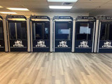 K-9 Castle's custom kennels look amazing in their facility. They opted to add customization to their doors with their logo and the custom headers. We love the way the white engraving really stands out on these navy blue doors. Who wouldn't want your pet to be treated like royalty here after taking a look inside. The half-glass doors reduce kennel noise, and still allow staff to check in on the pups without disturbing them. K-9 Castle's custom kennels look amazing in their facility. They opted to add customization to their doors with their logo and the custom headers. We love the way the white engraving really stands out on these navy blue doors. Who wouldn't want your pet to be treated like royalty here after taking a look inside. The half-glass doors reduce kennel noise, and still allow staff to check in on the pups without disturbing them.