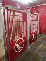 Shadowood Pet Resort Custom Gator Kennels Gates in Red Shadowood Pet Resort Custom Gator Kennels Gates in Red
