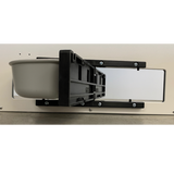 Swivel dog food bowls.