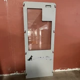Standard 3ft wide grey kennel doors. A logo cover plate will be added to each door to cover the original logo. Doors are used, so they may have some scratches, but this damage is only cosmetic.