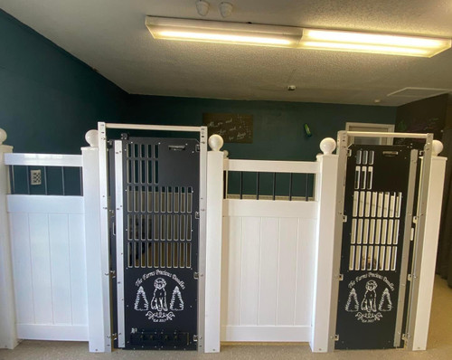 The Farms Precious Doodles Custom Gator Kennels Gates in Black