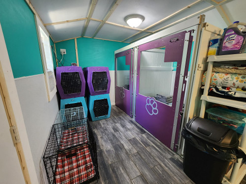 Willow Ridge Kennel Custom Gator Kennels Doors in Purple