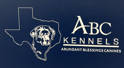 ABC Kennels of Texas Custom Logo engraved on Gate