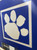 Humane Society of Tulsa's custom logo engraved on a royal blue Gator Kennels gate