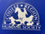 Coulee Region Humane Society's custom logo engraved on a royal blue Gator Kennels gate