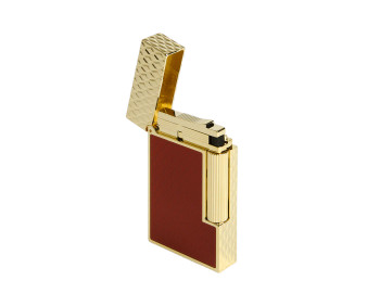 S.T. Dupont LINE 2 BURGUNDY AND GOLDEN DRAGON SCALES LIGHTER