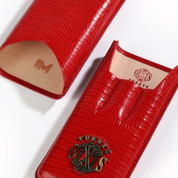 Fuente The OpusX Society Spanish Teju Leather Vivid Red Cigar Case