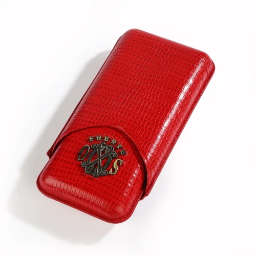 Fuente The OpusX Society Spanish Teju Leather Vivid Red Cigar Case