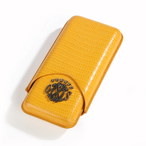Fuente The OpusX Society Spanish Teju Leather Society Yellow Cigar Case