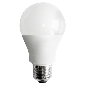 A19 LED, 9W bulb on white background