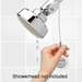 Hand pulling on Showerstart TSV  chain that is installed on a showehead. Showerhead not included