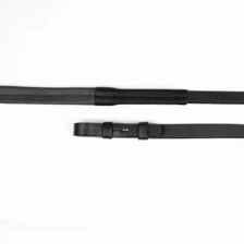 Velociti LUSSO Nylon Insert Rubber Grip Reins - Black