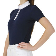 Hy Equestrian Ladies Suki Show Shirt in Navy - front