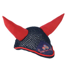 Hy Equestrian Tractors Rock Fly Veil in Navy/Red