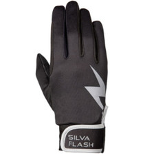 Hy Equestrian Silva Flash Riding Gloves in Black - front