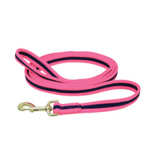 Hy Equestrian Soft Webbing Lead Rein in pink/navy
