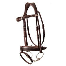 Henry James Saddlery Dressage Bridle - Havana - Front