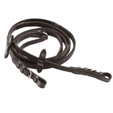 Premier Equine Stefano Rubber Reins in Dark Brown