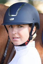 Premier Equine Centauri Riding Helmet in Navy - lifestyle