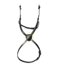 Henry James Saddlery Figure 8 Sheepskin Grackle Noseband - Black