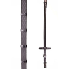 Henry James Saddlery Large Pimple Hybrid Rubber Reins - Black